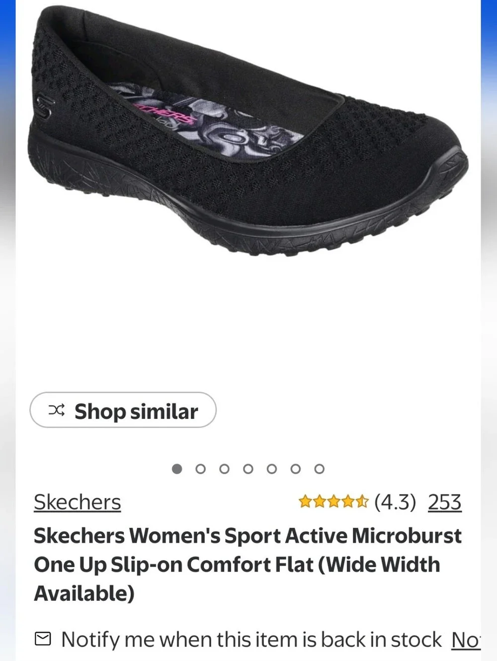 SKETCHERS Sport Active Microburst One Up Slip On Flat Shoe MEMORY FOAM SIZE 8